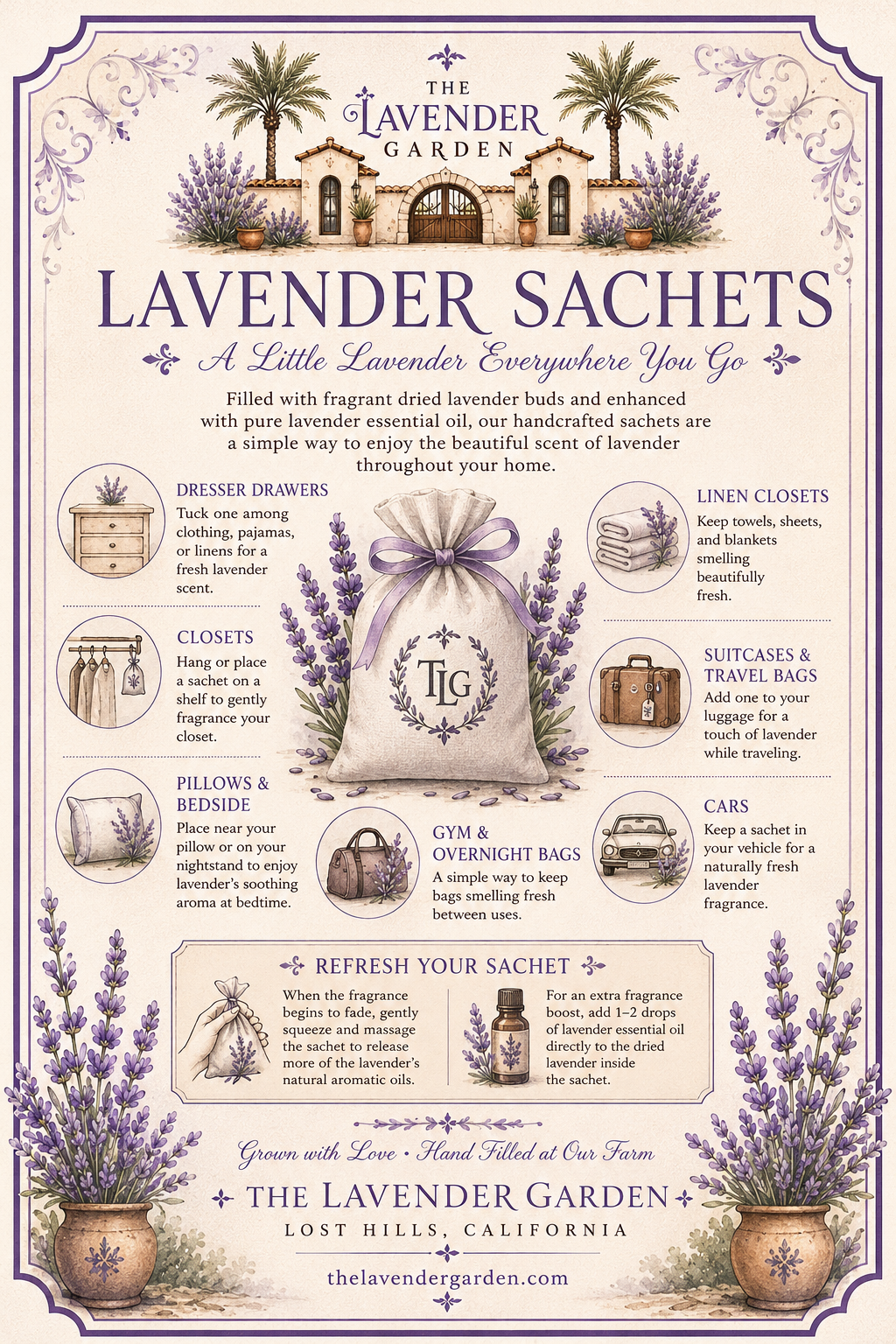 Lavender Sachet - Large
