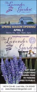 The Lavender Garden Spring Season Opening April 2, 2021