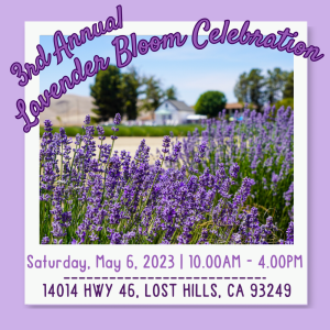 3rd Annual Lavender Bloom Celebration May 6, 2023